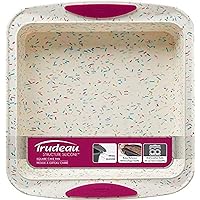 Trudeau Square Silicone Cake Pan, 8x8in, Confetti, 05118556