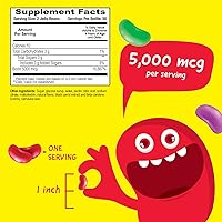Kids Biotin 5000mg Jelly Beans + Iron 10mg + Vitamin C Chewables Bundle