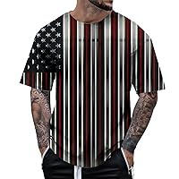 American Flag T Shirts for Men Patriotic Vintage Shirt Crew Neck Short Sleeve Hipster Tee Shirt 4th of July Mens Graphic Tees