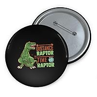 Novelty Pinback Button Pin Badge Distance Dinosaurs Physics Equations Hilarious Science Species Creatures Animals