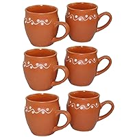 Kulhar Kulhad Cups Traditional Indian Chai Tea Cup Set of 6 (5.4 oz)