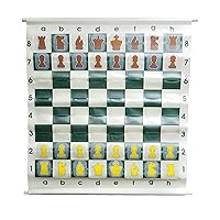 The House of Staunton Pouch-Style Chess Demonstration Set with Deluxe Carrying Bag - Clear Plastic Pieces