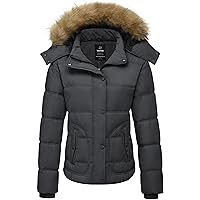 wantdo Women's Hooded Winter Coat Thicken Quilted Puffer Jacket Warm Parka