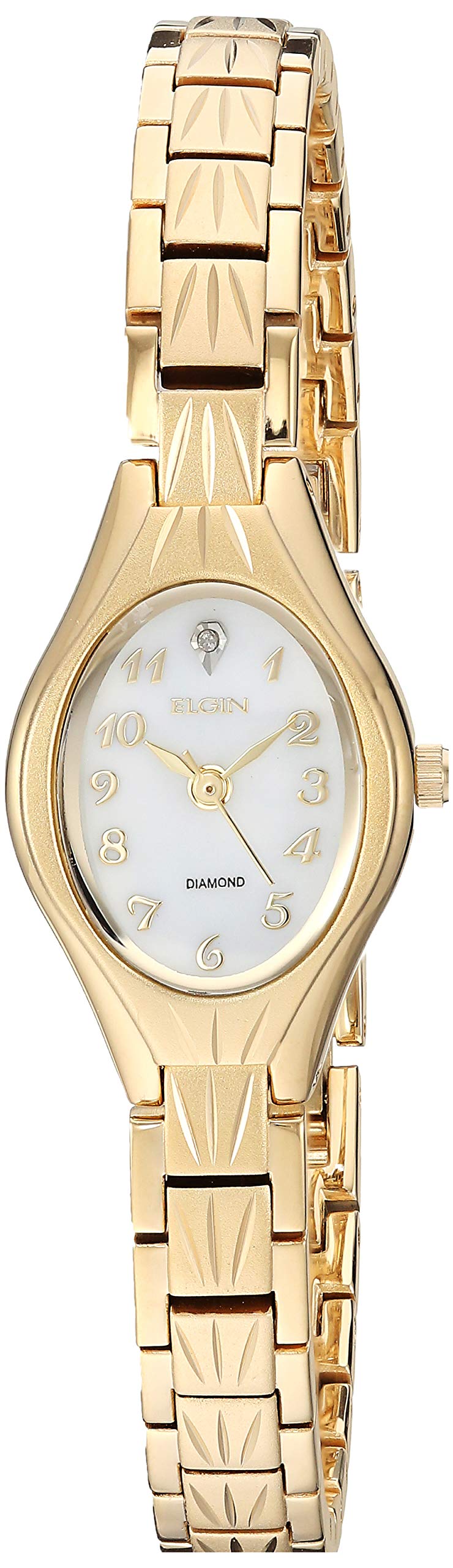 Accutime Elgin Women's EG9759 Analog Display Analog Quartz Gold Watch