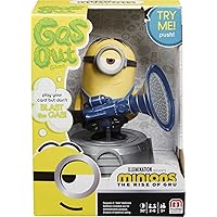 Mattel Games Gas Out Kids Game Featuring Minions: The Rise of Gru, with Minions Theme, 56 Cards and Minion Fart Blaster, Gift for 5 Year Olds and Up