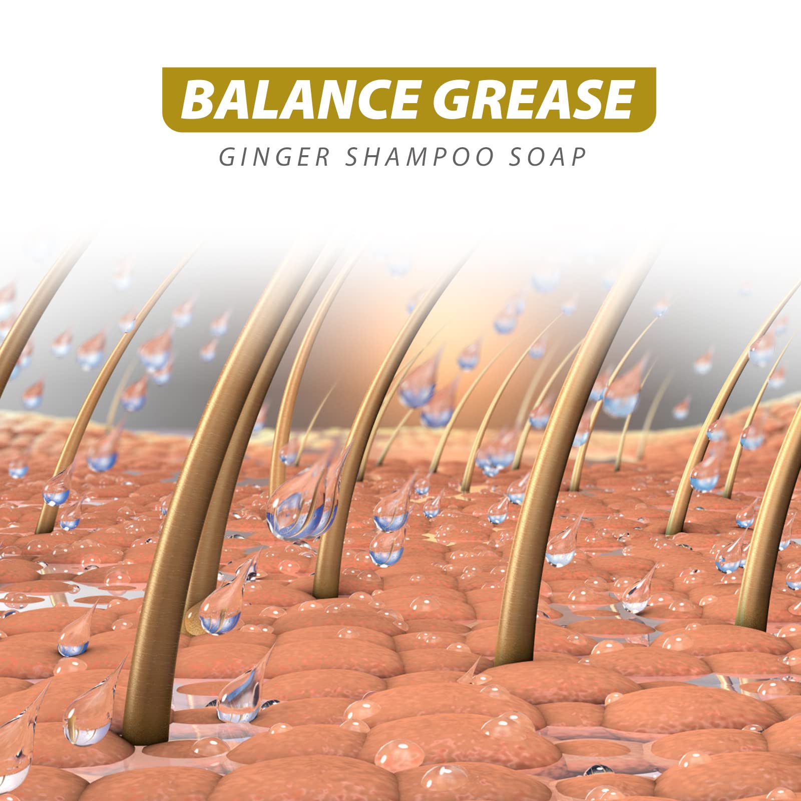 Zoreni Ginger Hair Regrowth Shampoo Bar, Anti Hair Loss Ginger Shampoo Soap, Natural Organic Ginger Shampoo Bar Promotes Hair Growth, Anti-dandruff and Anti-itching Ginger Bar Soap 2 Fl Oz (Pack of 5)