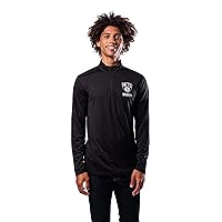 Ultra Game NBA Men's Super Soft Quarter Zip Long Sleeve T-Shirt