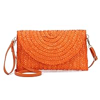 Straw Clutch Purse Bags for Women Summer Beach Purse Woven Straw Shoulder Bags Beach Clutch Bags