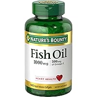 Fish Oil, Supports Heart Health, 1000mg, Rapid Release Softgels, 145 Ct