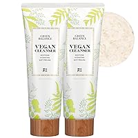 Green Balance Vegan Cleanser - Exfoliating Face Wash with Vegan Ingredients to Improve Skin Absorption - Deep Cleansing Face wash Soothe & Refine Texture, 3.38 oz. 2 Pack
