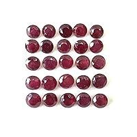 Deep Red Ruby Round Cut Faceted Loose Gemstone Size 3mm, 4mm, 5mm, 6mm, 7mm, 8mm, 9mm, 10mm, 11mm & 12mm Medium Quality Ruby All Matching Stone With Best Deal & Offer, Price For 1 Piece
