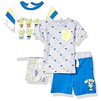 Boys' Toddler Cool Cactus 2 Tees and 2 Shorts Set 4 Pc, 12M