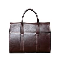 Vintage Leather Men's Briefcase Cowhide Handbag Casual Men Bag Wearable Luggage for 14 Inch Laptops