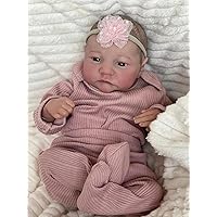 TERABITHIA 19 Inches 49CM Premie Baby Size Awake Lifelike Reborn Baby Doll Crafted in Silicone Vinyl Full Body Anatomically Correct Realistic Newborn Girl Dolls That Look Real and Feel Real