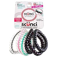 Scunci Spiral Ponytailers with NS Inner Core, 6CT