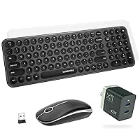 XTREMTEC 2.4G Compact Slim Wireless Keyboard and Mouse Combo, PD 47W USB Type-C Fast Charging Wall GaN Charger