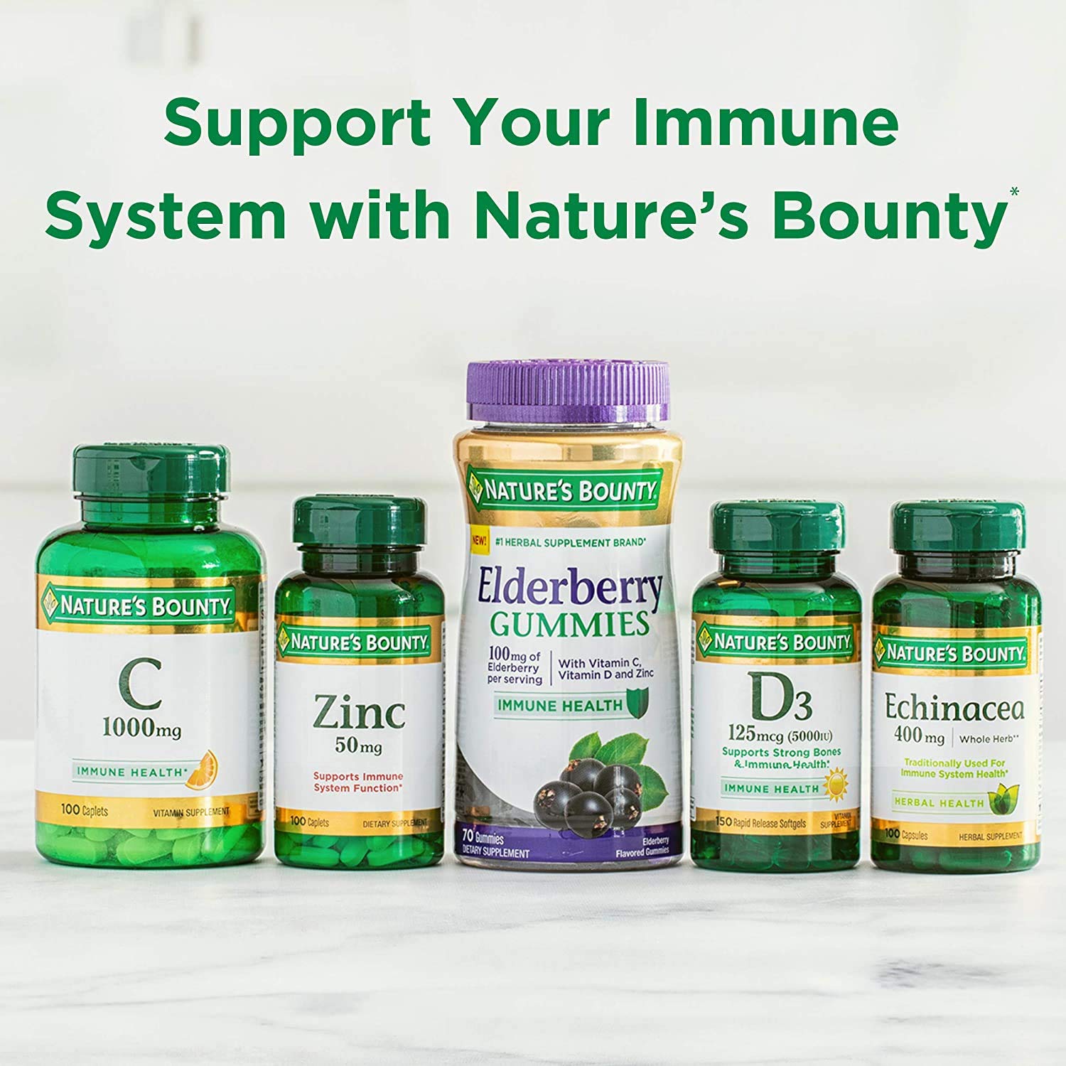 Nature's Bounty Vitamin D3, Immune and Bone Support, 2000IU, Softgels, 240 Ct