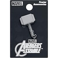 Marvel Thor Hammer Pewter Lapel Pin,Silver,1