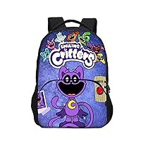 Smiling Critters Canvas Daypack with Front Pocket-Lightweight Knapsack Waterproof Backpack for Travel