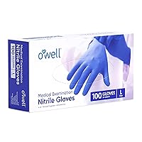 Medical Exam Nitrile Gloves 4mil Disposable Gloves, Powder-Free, Latex-Free Food Safe Certified Gloves (100/1000ct)