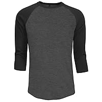 NE PEOPLE Mens 3/4 Sleeve Baseball Tshirt Raglan Jersey Shirt (S-2XL)