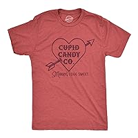 Mens Cupid Candy Co T Shirt Funny Valentines Day T Shirts for Guys