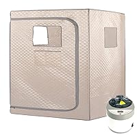 Smartmak Full Size Steam Sauna, One or Two Person Whole Body Large Space Home Spa, 4L Steamer Included(47.28