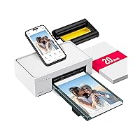4x6'' Photo Printer, Wi-Fi, 20 Sheets, Full-Color, Instant Printer for iPhone, Android, Smartphone, Thermal dye Sublimation for Home Use