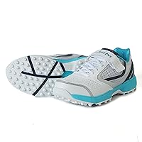 KD Cricket Shoes for Men Rubber Spikes Hockey Shoe, Multi Purpose Outdoor All Round Performance Footwear for Turf & Grass