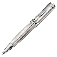 Xezo Incognito Twist Action Ballpoint Pen, Medium Point. Solid 925 Sterling Silver with Pure Platinum Plated Parts. Handcrafted, Limited Edition, Serialized