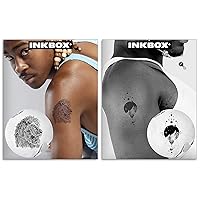 Inkbox Temporary Tattoos Bundle, Long Lasting Temporary Tattoo, Includes Lion King and Make Love with ForNow ink Waterproof, Lasts 1-2 Weeks, Lion and Heart Tattoos