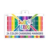 Ooly 24 Pack Switch-eroo Double Sided Color Changing Markers in Vibrant Colors, Color Changeable Markers are Cool Back to School Supplies for Art Projects, Colored Markers for Kids [24 Pack]