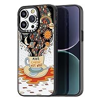 Compatible for iPhone 14 Pro Max Case Cute Aesthetic - Durable Fashion Funny Phone Case - Make Coffee Note War Pattern Print Soft Shockproof Cover 6.7