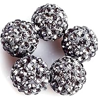 Shinsing Bling Quality Czech Crystal Rhinestones Pave Clay Round Disco Ball Spacer Beads 10mm (10 pcs a Set) JOE FOREMAN