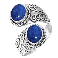 925 Sterling Silver Handmade Ring for Women 8 x 10 Oval Gemstone Costume Silver Jewellery for Gift (99025_R)