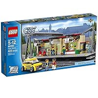 LEGO City Train Station Building with Taxi and Rail Track Pieces | 60050
