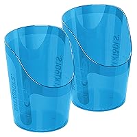 TalkTools Cut Out Cups - Motor and Coordination Support | Drinking Glass for Stable and Fixed Position | Special Drinking and Therapy Training Cup | Easy to Grip and Sipping | 3 oz Blue (2 Pk)