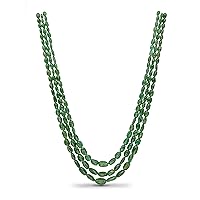 Jade Emerald Beads Necklace Emerald Oval Necklace 5x7 mm Beads, 5x7 mm, Gemstone, gemstone