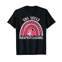 One Loved Paraprofessional Rainbow Happy Valentine's Day T-Shirt