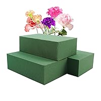 AMZQNART 4 Pack Craft Foam Blocks, 8x4x2 Square Polystyrene Foam Bricks for Art Sculpting, Flower Arrangements, Sculpture, Modeling, School and Home