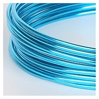 Aluminum Wire 3/10 Meters Anadized Dia Aluminum Wire 1/1.5/2/2.5mm Soft Craft Versatile Painted Aluminium Metal Wire for DIY Jewelry Findings Durable (Color : Turquoise, Size : 1mm 10Meters)