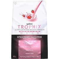 Syntrax Nutrition Trophix Protein Powder, Ultra Sustained-Release Protein Blend, Strawberry Smoothie, 2 lbs