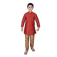 Jacquard Silk Kids Kurta Sets For Boys Indian Traditional clothing | Pack Of 1 (S-146)