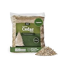 Double Tree Incense Cedar Wood Chips for Potted Plants, Garden, Animal Beddings and Litter Box - 100% Natural Perfect for Indoor and Outdoor Use… (4 Quart)