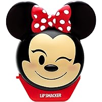 Lip Smacker Disney Minnie Mouse Emoji Lip Balm, Strawberry Lemonade Flavored, Clear, For Kids