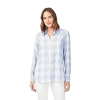 Foxcroft Women's Rhea L/S Sleeve Spring Plaid Shirt