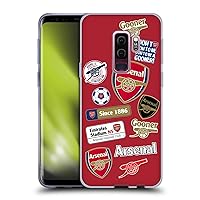 Head Case Designs Officially Licensed Arsenal FC Collage Logos Soft Gel Case Compatible with Samsung Galaxy S9+ / S9 Plus