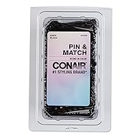 Conair Bobby Hair Pins, Black Bobby Pins in Storage Tub, 500 Pack