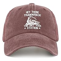 Hey There Trainwreck This Ain't Your Station Sun Hat Gardening Hat Pigment Black Hat for Women Gifts for