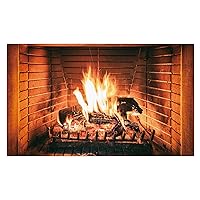 Allenjoy 5x3ft Burning Firewoods Photography Backdrop Winter Christmas Fireplace Flaming Woods Background for Kids Children Family Camping Barbeques Party Decor Banner Portrait Photo Booth Props